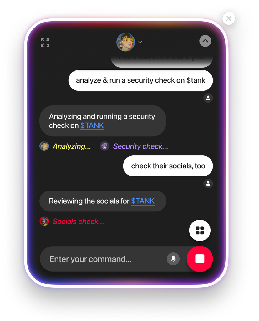 AgentTank Interface